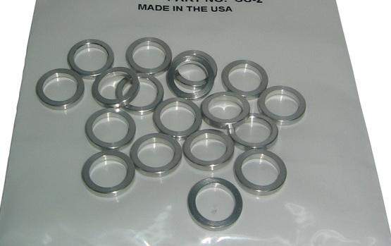 Chainring wheel spacers 2.0 mm thick set of 5