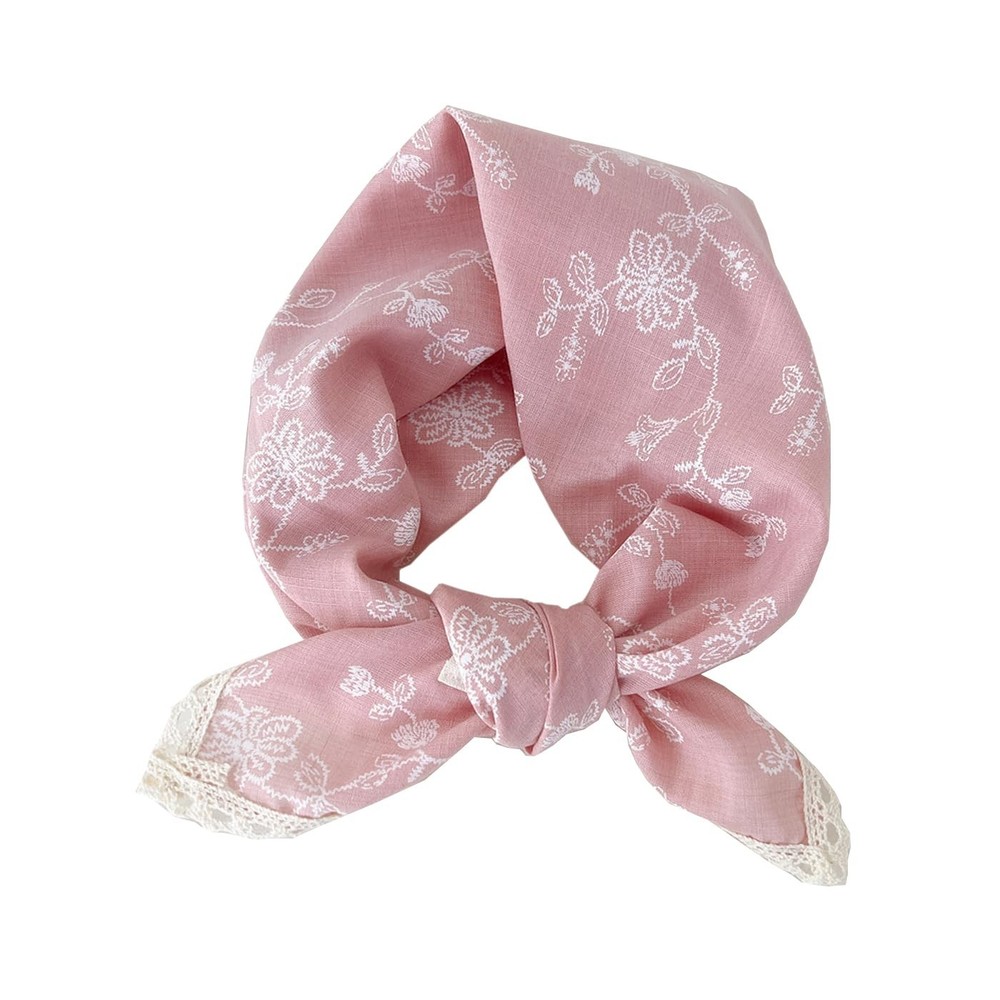 Soft Cotton Lace Bandana Headband for Protective Hair Coverage