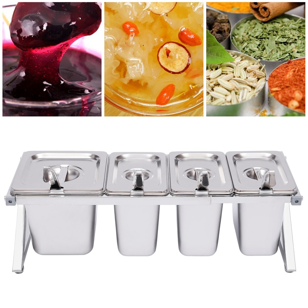 Commercial Seasoning Spice Rack Organizer Shelf for Restaurant Stainless Steel