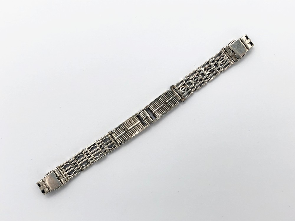 Silver 875 Retro Chain Bracelet for Vintage Wristwatch Accessories