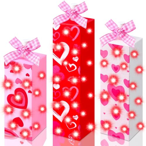 Amyhill 3-Piece Valentine Table Decor Set with Wooden Block Signs  