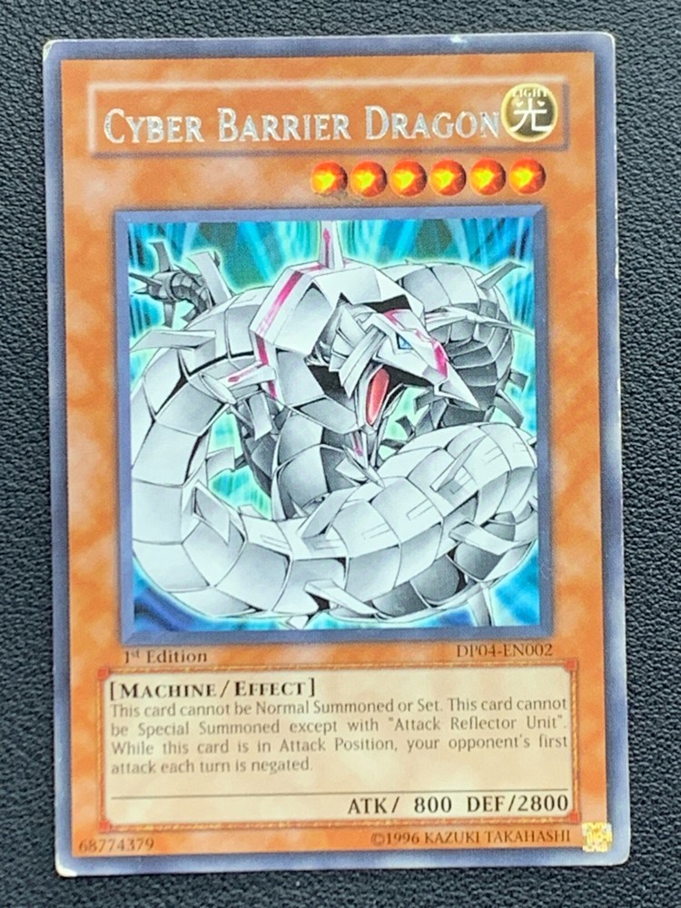 Cyber Barrier Dragon DP04-EN002 1st Edition Rare YuGiOh Card-image