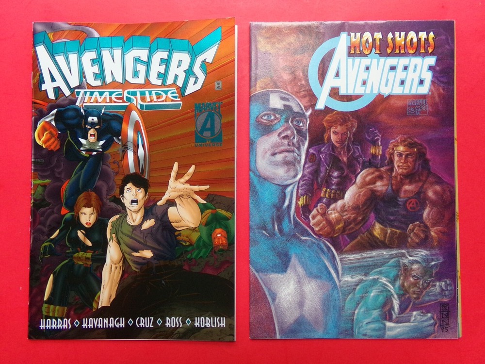 AVENGERS #TIME SLIDE #HOT SHOTS  *2 BOOK LOT*  (NM 9.4) MARVEL COMICS 1996