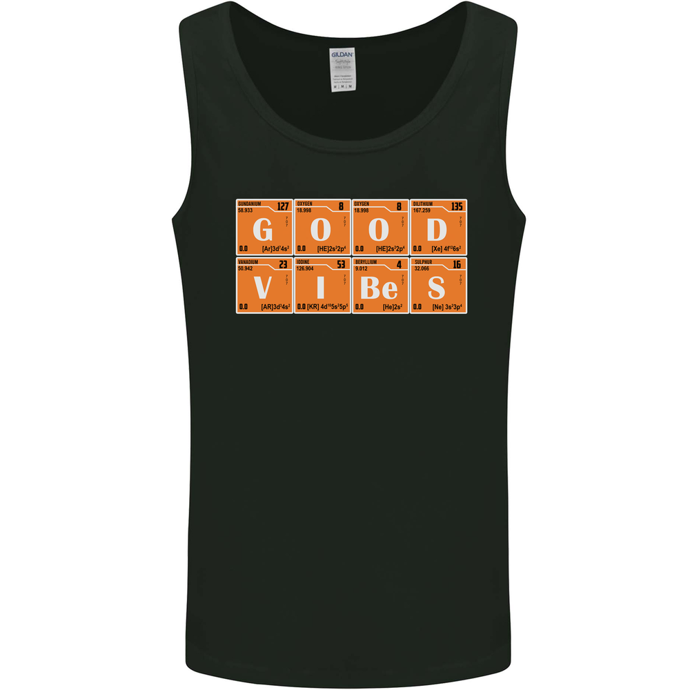Good Vibes Periodic Table Chemistry Funny Mens Vest Tank Top