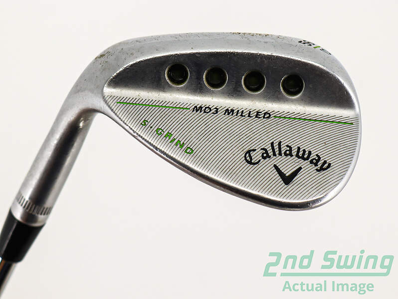 Callaway MD3 Milled Chrome S-Grind 56° Sand Wedge Left-Handed Steel Flex 35.5in