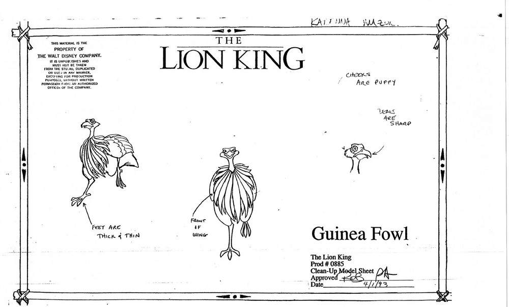 The LION KING Disney Production Model Copy used in 1998 Simba's Pride 468