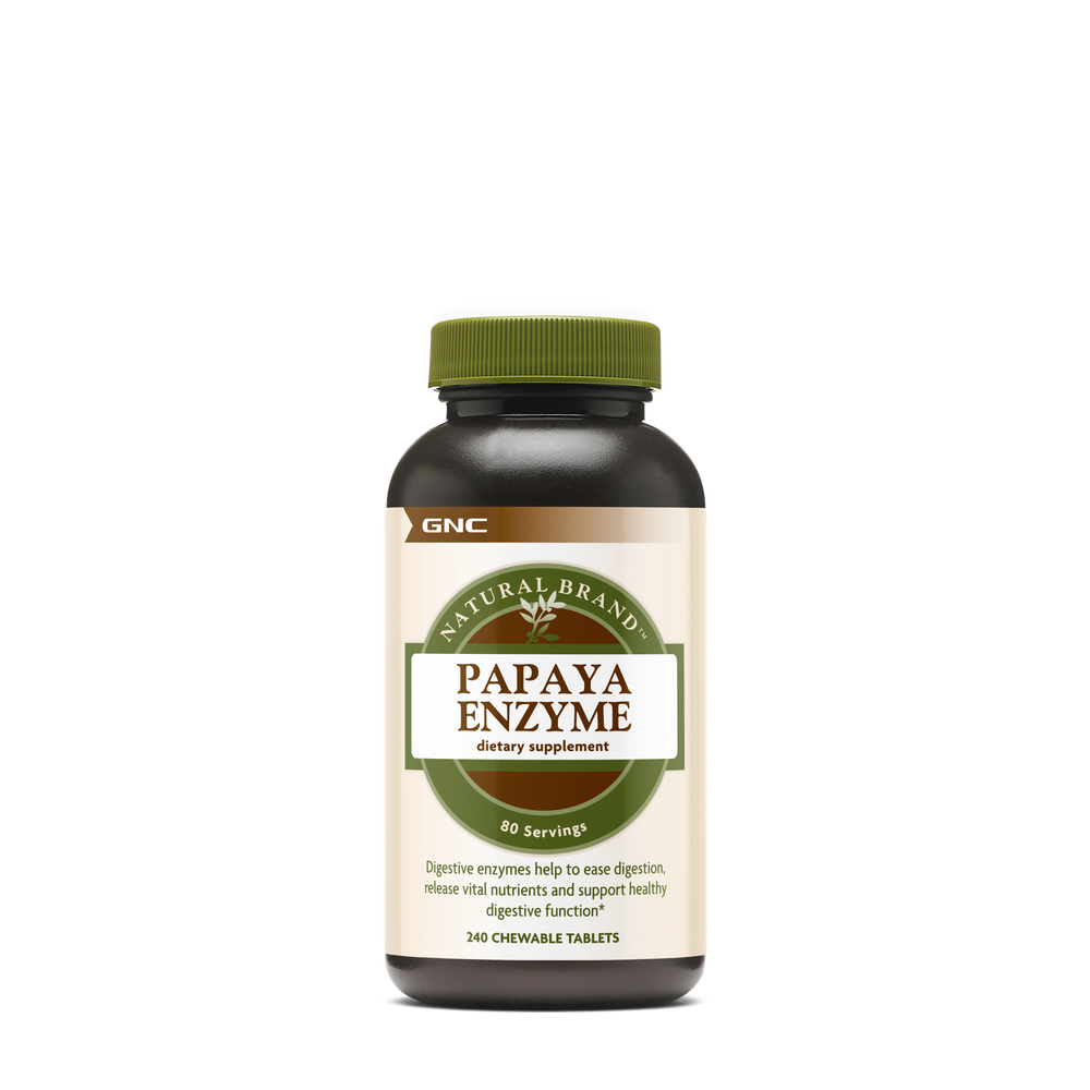 GNC Natural Brand Papaya Enzyme 240 Chewable Tablets(EXP:12/2024)