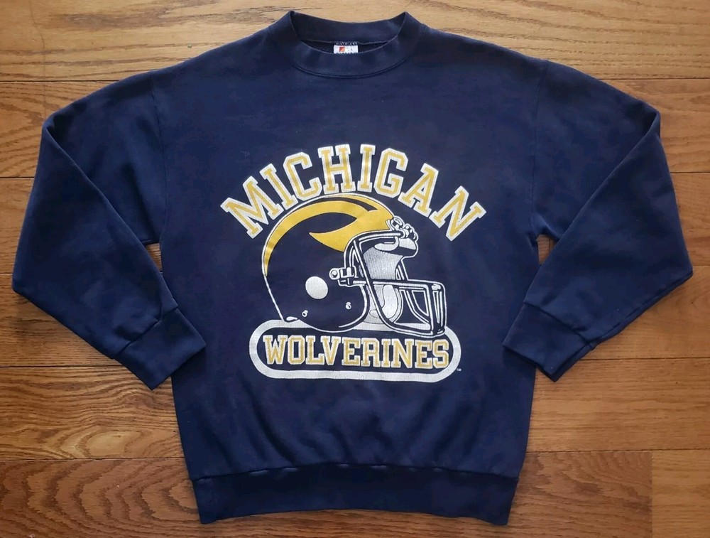 Vintage University Michigan Wolverines Sweatshirt 90s Crewneck Mens Sz Large USA