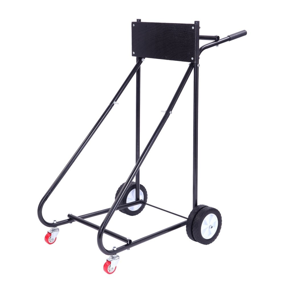 Heavy Duty Outboard Motor Stand Cart Dolly for Engine Transport Black