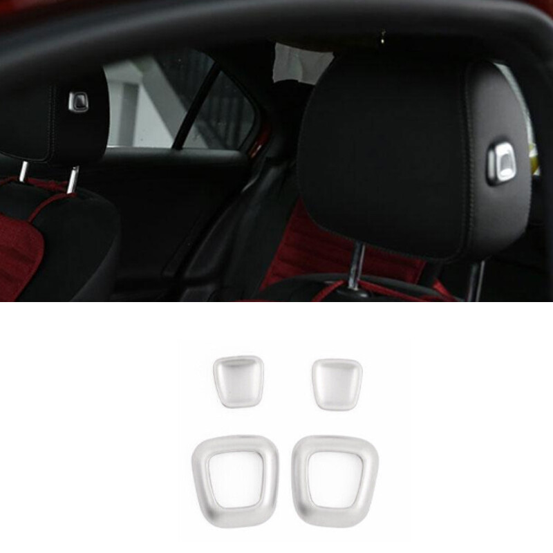 Matte Silver Seat Headrest Button Control Cover Trim For Benz GLE GLS 2020-2024