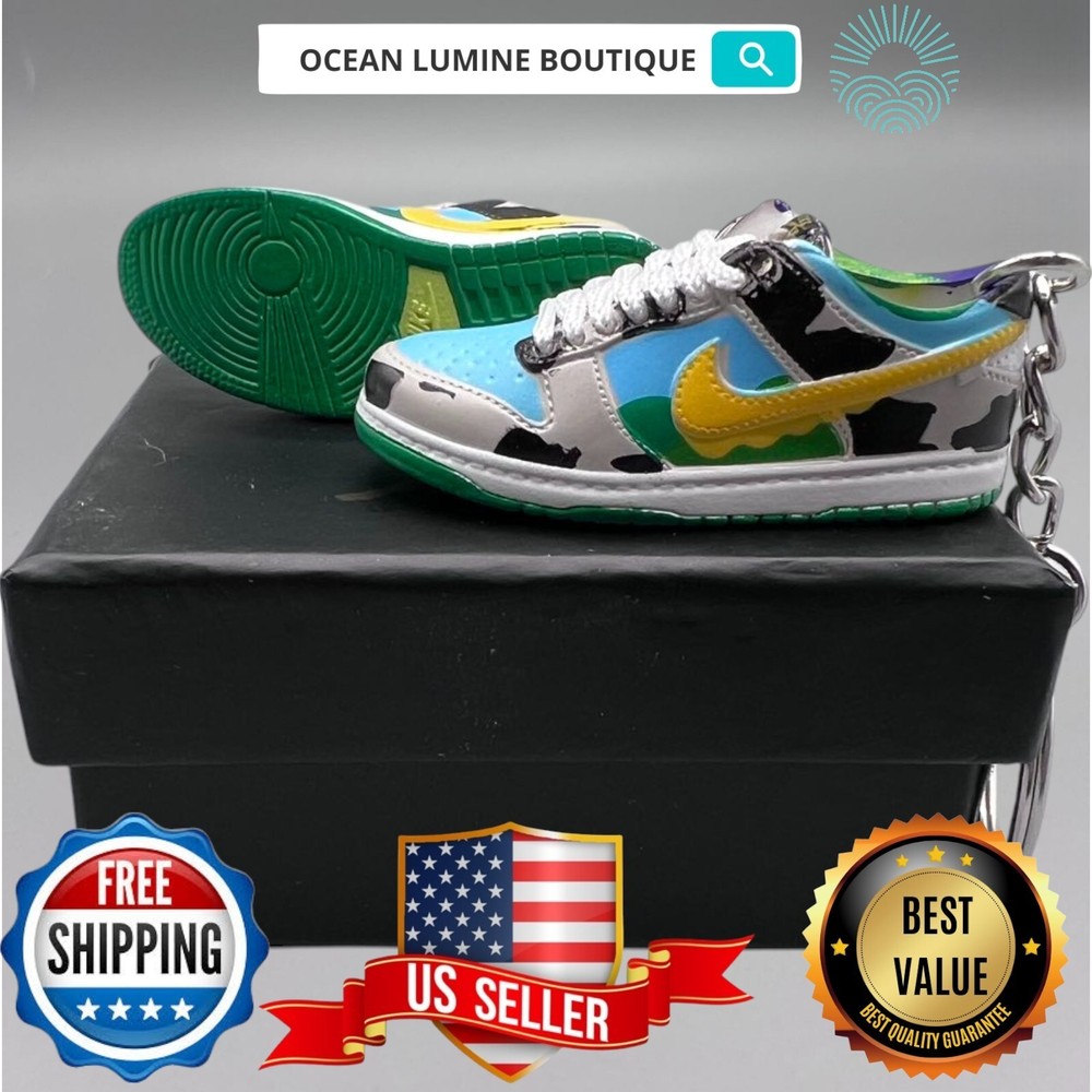 SB DUNK 3D Mini Sneaker Keychain, Jordan Sneaker Collectible, Box Options