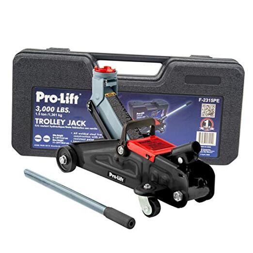 3000lb Grey Hydraulic Trolley Jack with Blow Molded Case F-2315PE