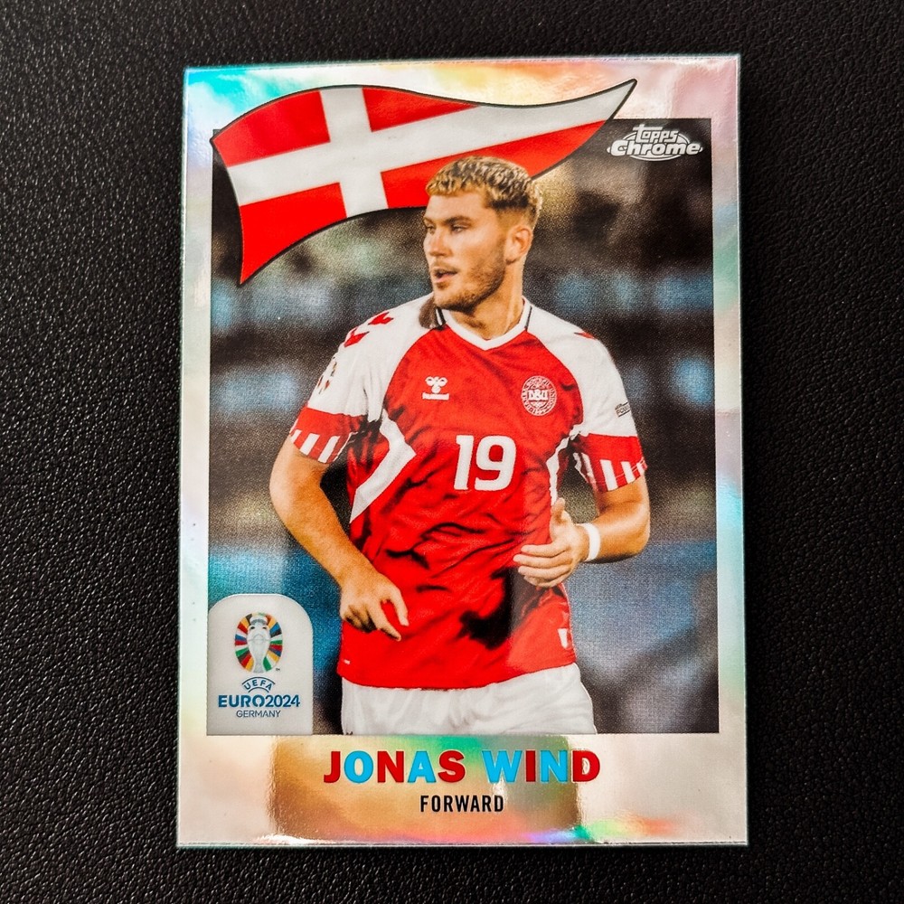 2024 Topps Chrome UEFA Euro Jonas Wind 1960 Insert Denmark + FREE CARD