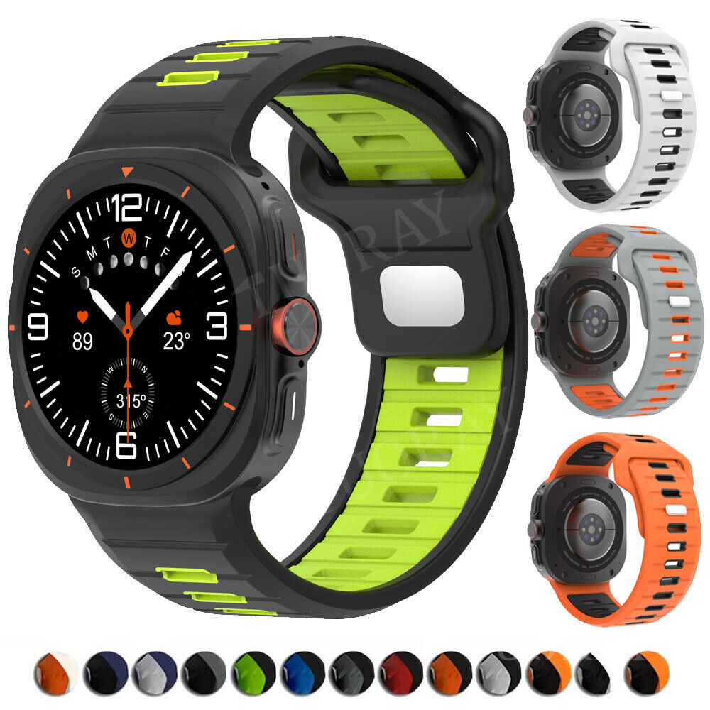 For Samsung Galaxy Watch Ultra 47mm Sports Silicone Watch Band Strap Replacement
