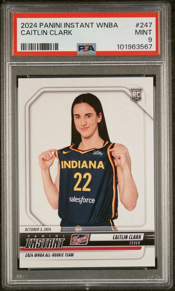 2024 Panini Instant WNBA Caitlin Clark #247 RC Rookie PSA 9 MINT FEVER 🔥🔥