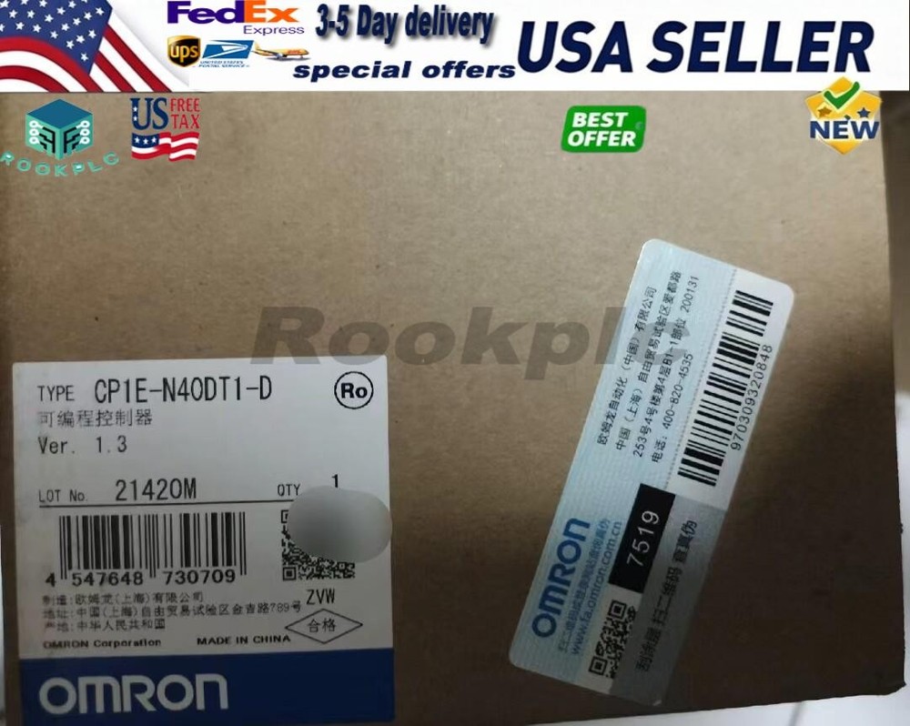 *NEW* Omron 1PCS CP1E-N40DT1-D Programmable Controller (CP1EN40DT1D)