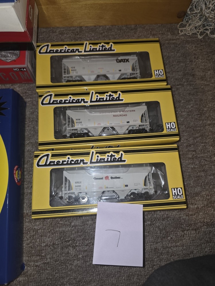 American Limited HO 1:87 Gray Freight Cars GATX Western RR Ciment Quebec