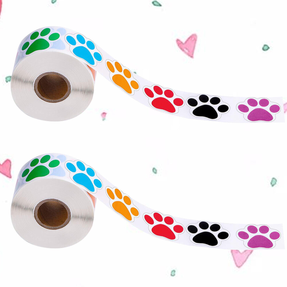 2 Paw Labels Stickers for Gift Wrapping and Decorative Use