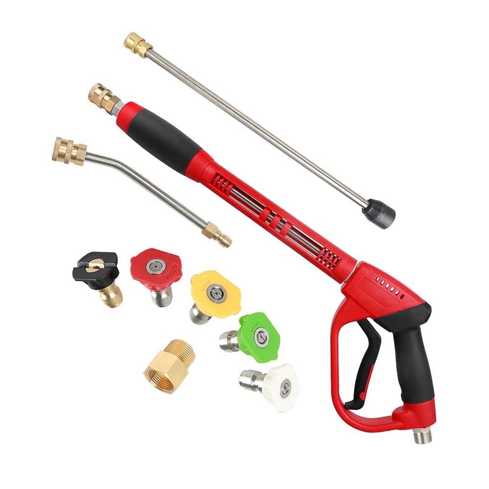 Upgraded Pressure Washer Gun with M22 Fitting and 7-Inch Extension Wand