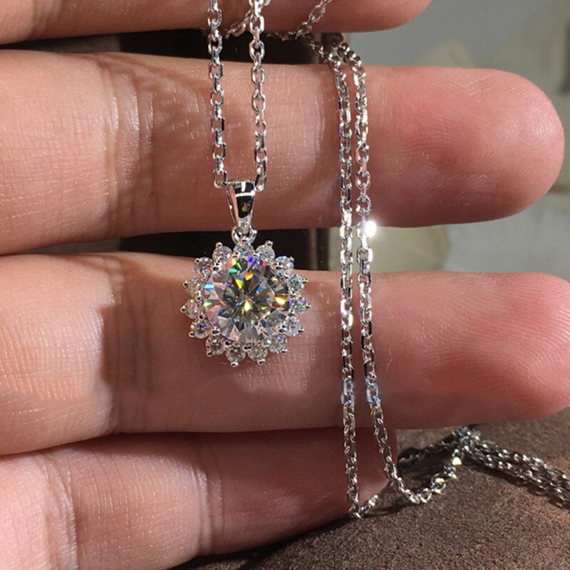 925 Sterling Silver & Gold Plated CZ Pendant Necklace for Women