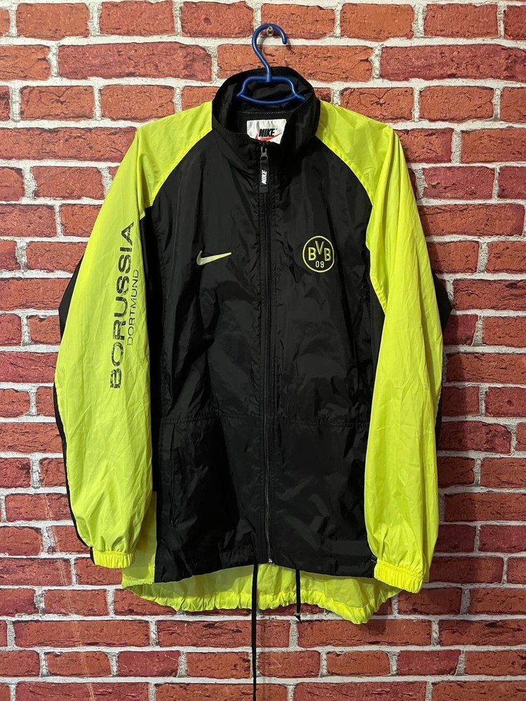 BORUSSIA DORTMUND 1997/1998 RARE FOOTBALL TRACK TOP JACKET TRAINING NIKE SIZE XL
