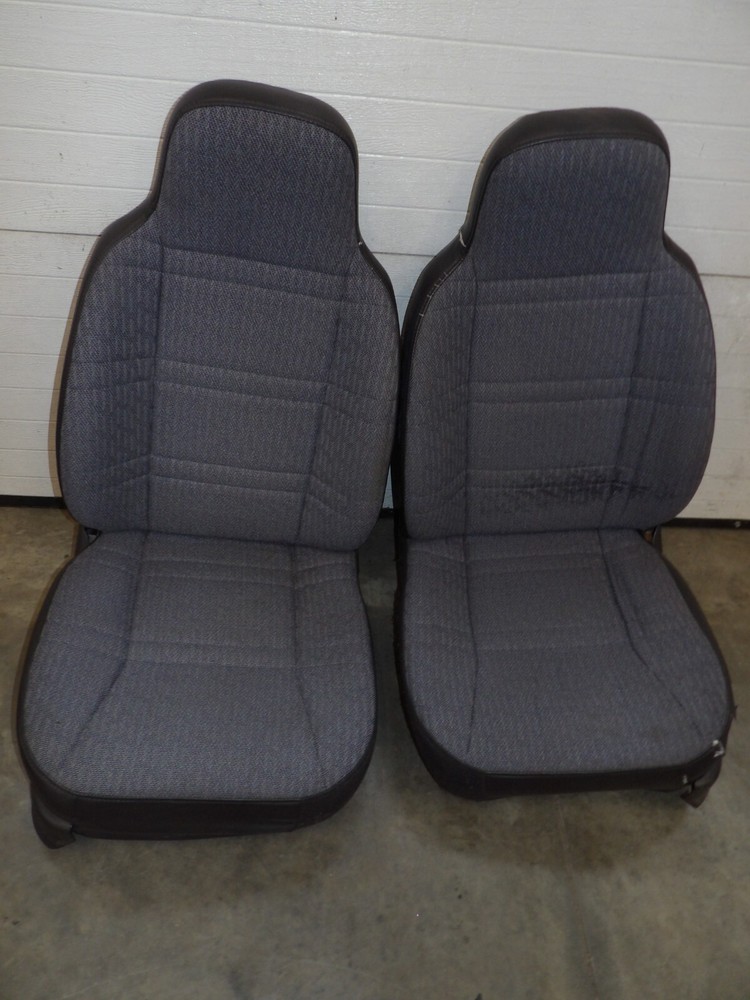 RH / LH Front Cloth Bucket Seats Pair AGATE GRAY JEEP CHEROKEE XJ 1997-2001