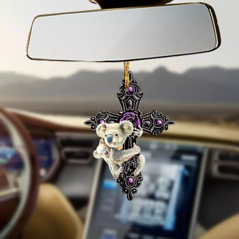 Koala Jesus Cross Christmas Flat 2D Acrylic Ornament Christmas Gift Decoration