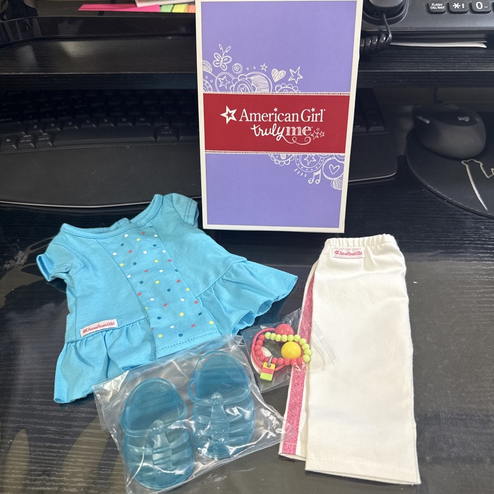 American Girl Truly Me Rainbow Sprinkles 4-Piece Outfit for 18