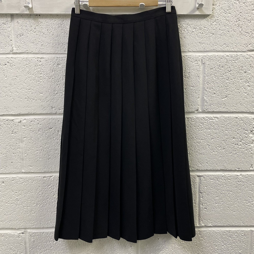 Vintage St Michael M&S Skirt Pleated 100% Midi Maxi Wool Blend Fits 10-12