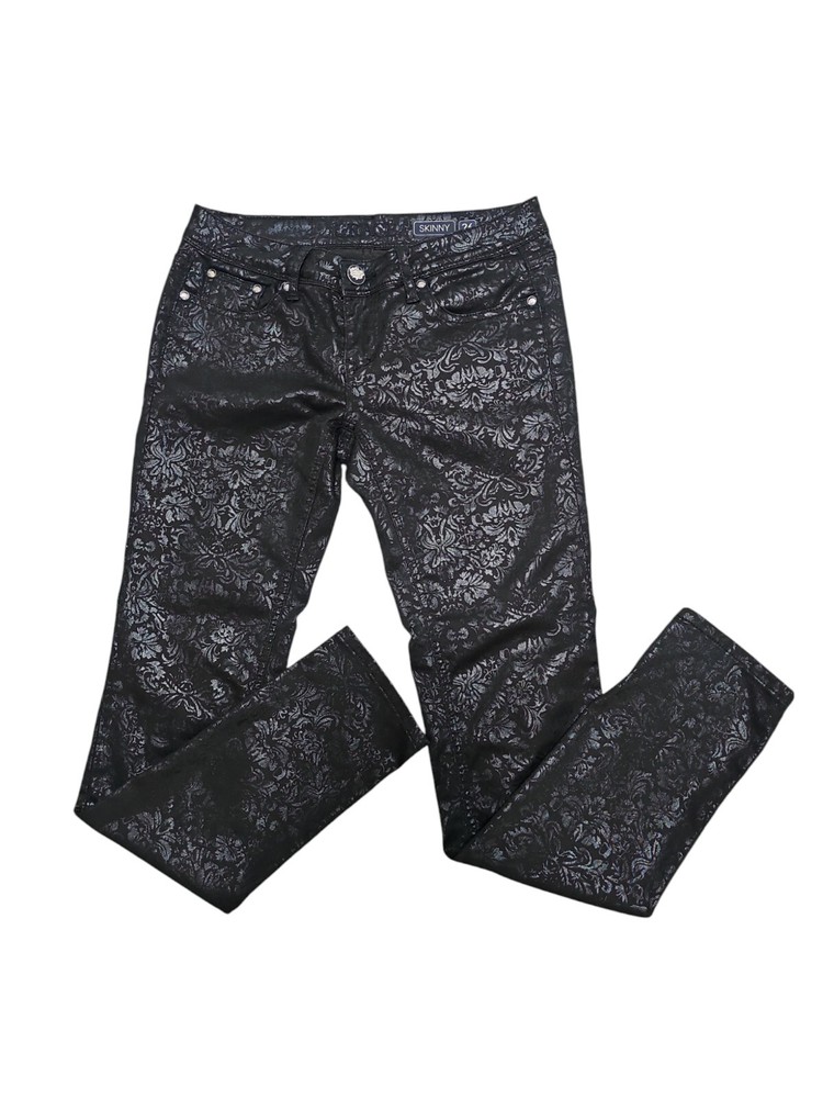 Grace In LA Womens Black Skinny Jeans Size 26 Stretch Denim