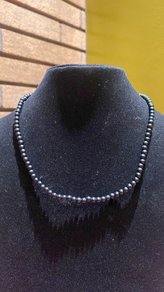 4MM Matte Black Onyx Bead Stretchy Cord Necklace/Bracelet/Anklet