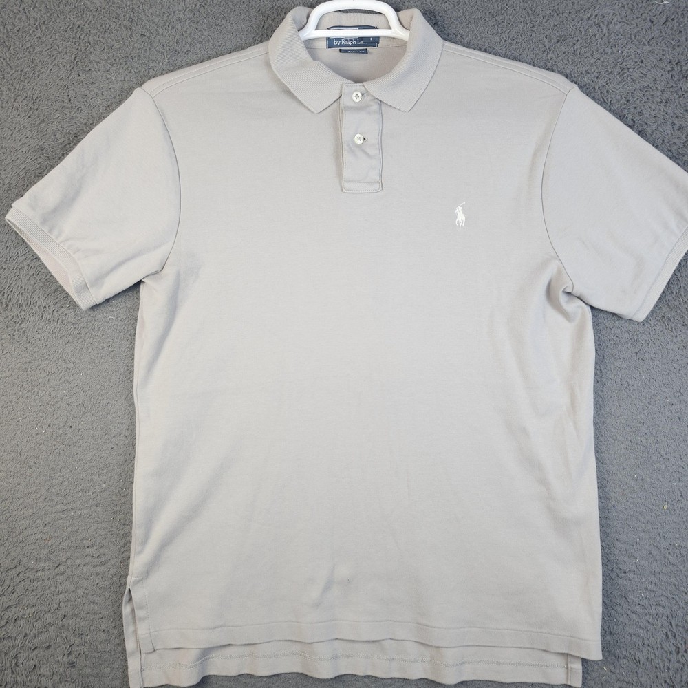 Polo Ralph Lauren Polo Shirt Mens Medium Gray Custom Fit Embroidered Pony Logo