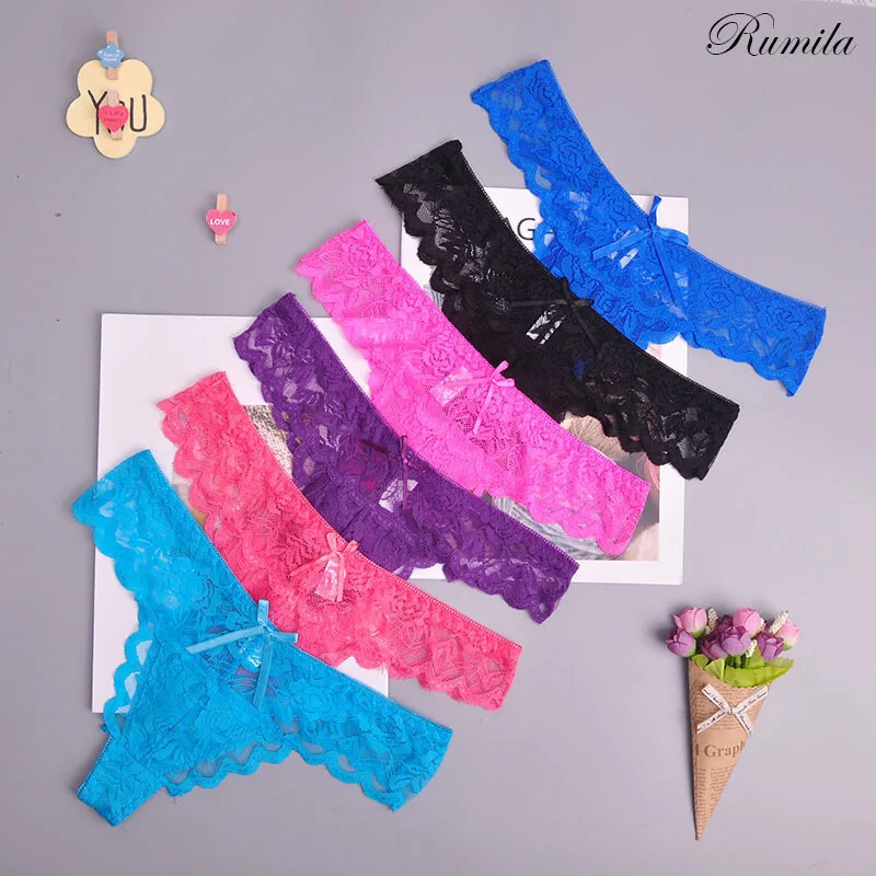 8color Gift Full Beautiful Lace Women's Sexy Lingerie Thongs G-String