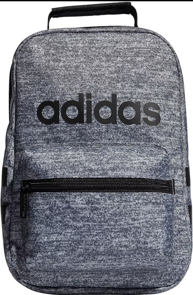 adidas Santiago II Jersey Onix Grey/Black Unisex Lunch Bag Box School New NWT