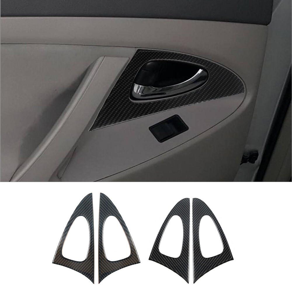 4Pcs Carbon Fiber Interior Door Handle Cover Trim For Toyota Camry 2007-2011