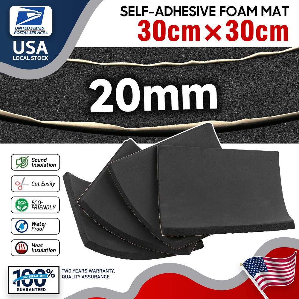 Car Trunk Hood Sound Deadening Mat Sound Deadener Material Waterproof 3.9sqft