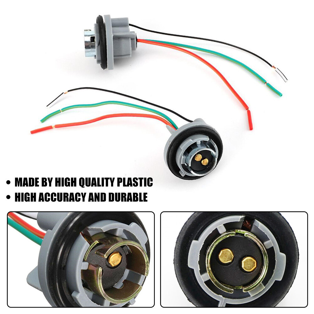 Universal Pigtail Wire Female Socket 1157 U Two Harness Front Turn Signal Fit