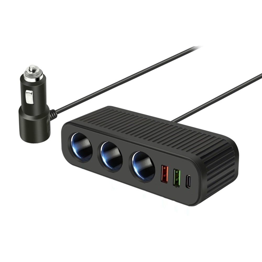 1PC 3-Way Car Cigarette Lighter Splitter Multi-Socket Adapter Auto Accessory
