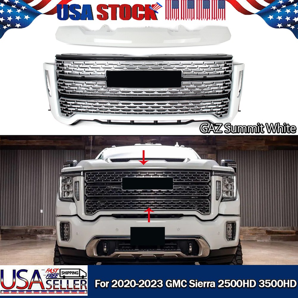 For GMC Sierra 2500HD 3500HD 2020 2021 2022 2023 Front Grille Hood Bulge Molding