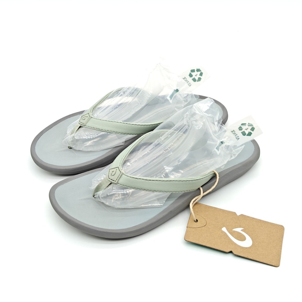 OluKai Ohana Pi'oe Womens Size 7 Mint Green Flip Flops 20443-GHPG