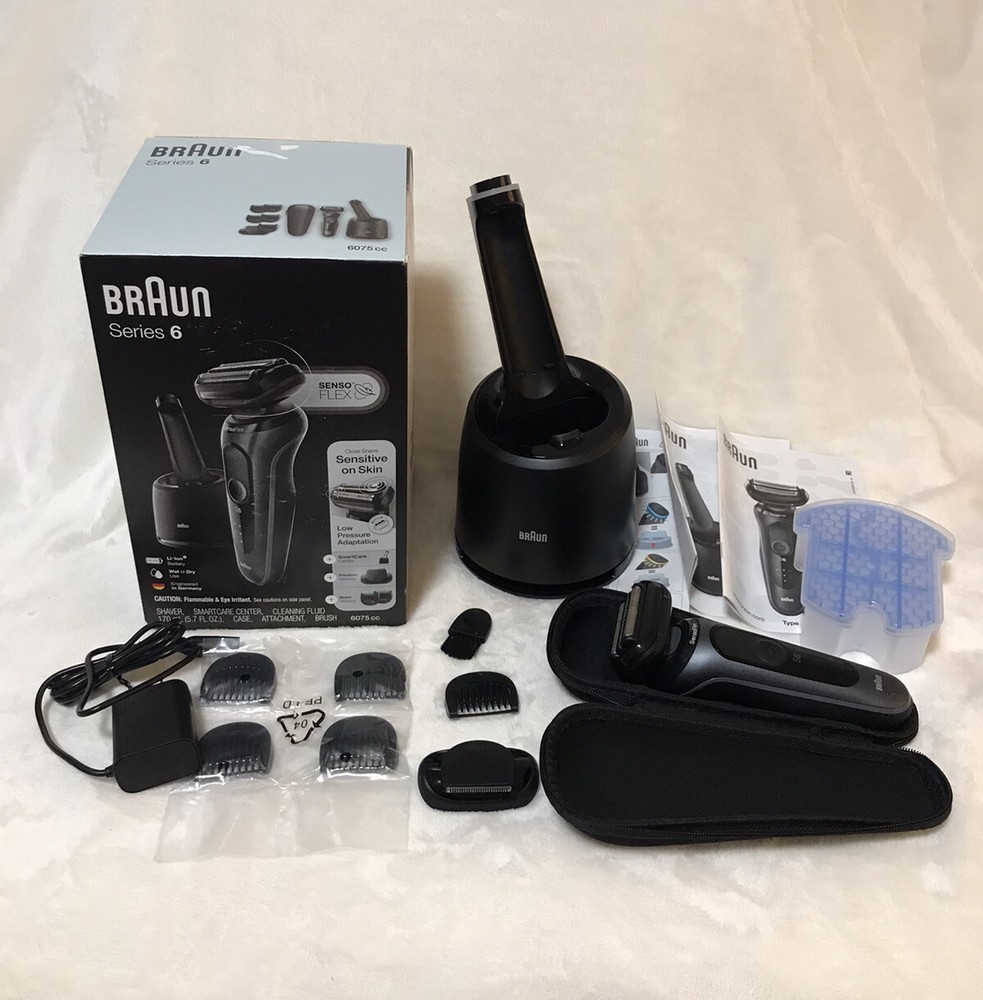 Braun Electric Razor for Men SensoFlex with Beard Trimmer 6075cc