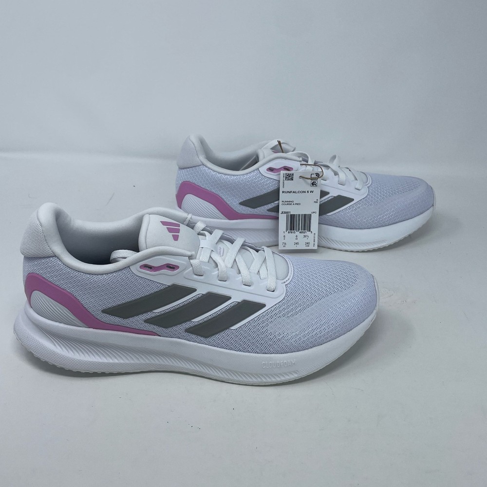 Adidas Runfalcon 5 W White/Grey/Pink Women’s 7.5
