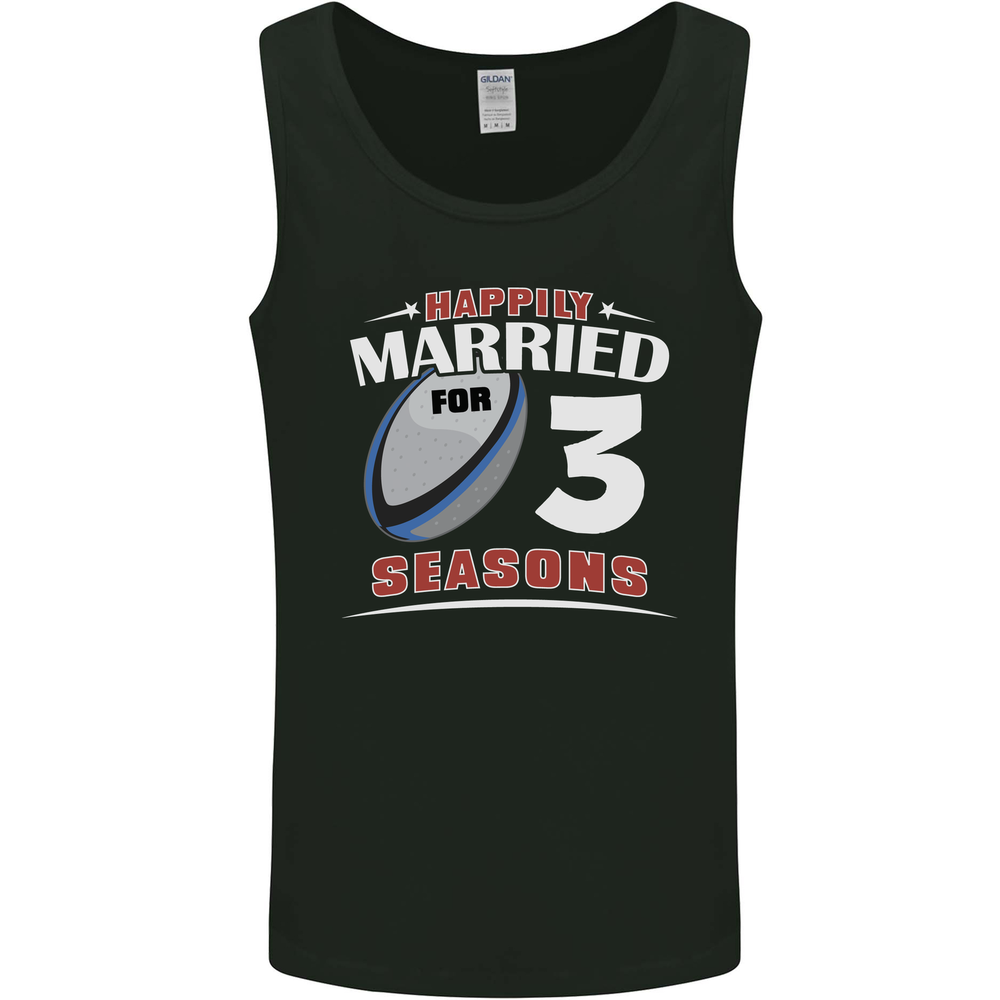 3 Year Wedding Anniversary 3rd Rugby Mens Vest Tank Top