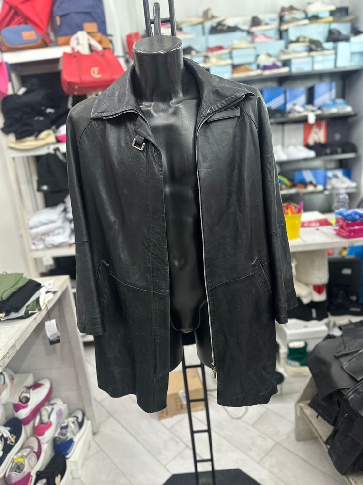 Vintage Roberto Terreni Black Leather Jacket Men's Size 50 LLV535