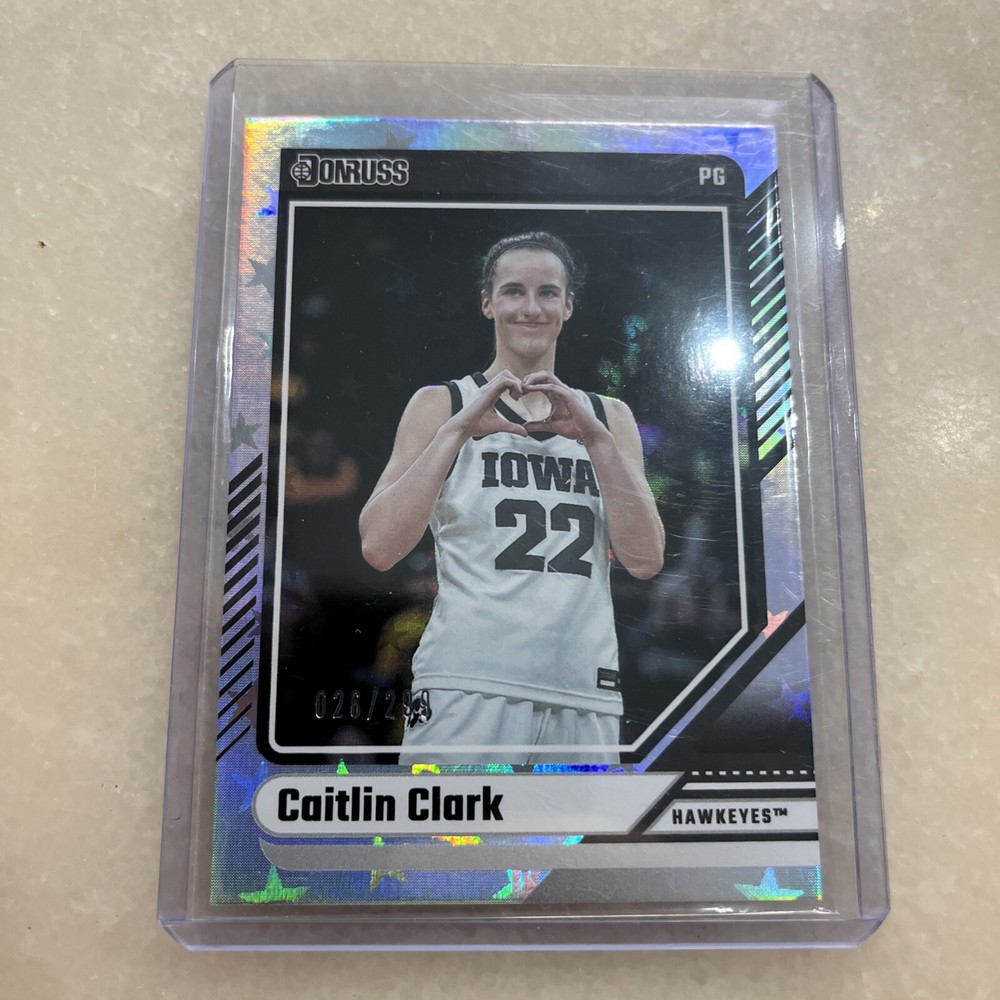 Caitlin Clark 2024 Donruss Collection Foil Stars #026/299 #11 Heart Hands