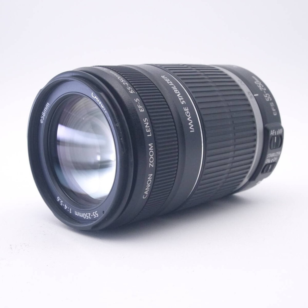 Canon EF-S 55-250mm F4-5.6 IS Lens Used Good Condition Minor Mold Fully Functional