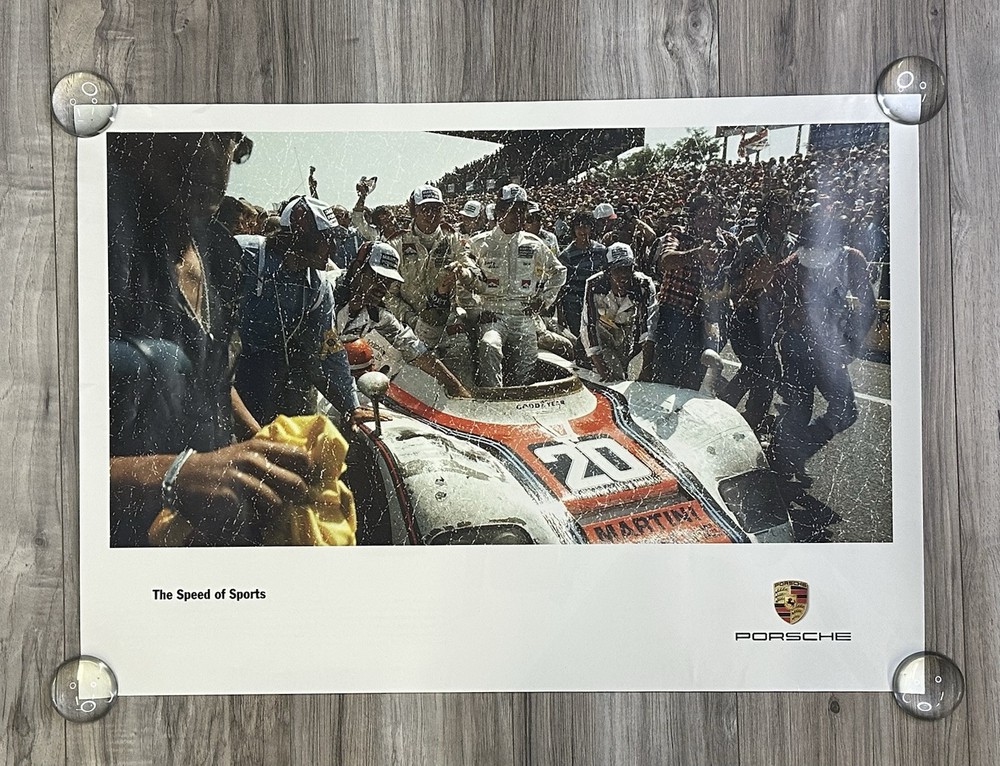 Vintage Porsche Speed of Sports Original Pre-Owned Poster