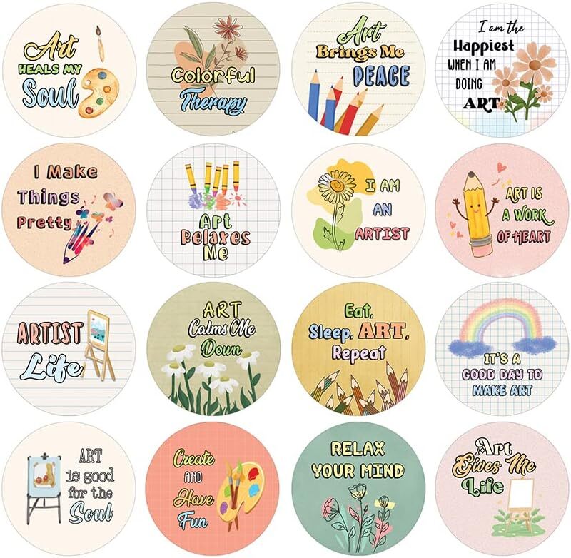 Healing Art Stickers - 10 Sets with 16 Unique Designs Each