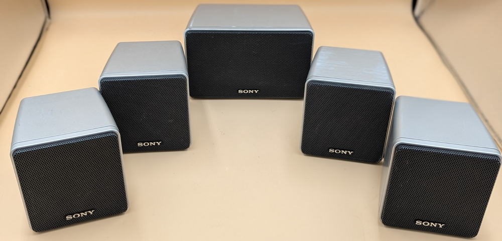 Sony SS-MSP67 4 Satellite Speakers with SS-CNP67 Center Channel Tested Working Surround Sound System