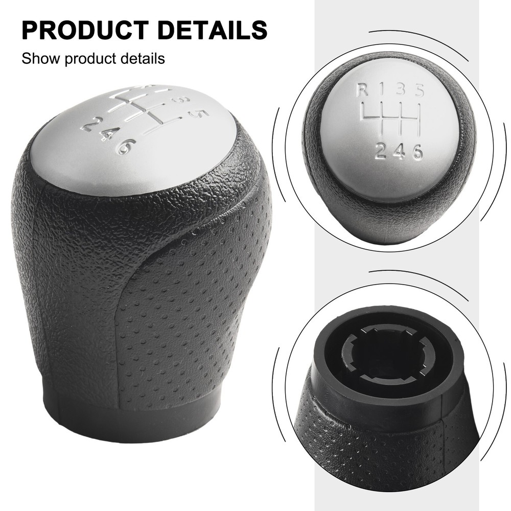 Upgrade Your Car Interior with this Premium Black & Silver Gear Shift Knob